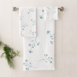 Patrón de flores silvestres azules