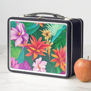 Patrón de flores tropicales coloridas