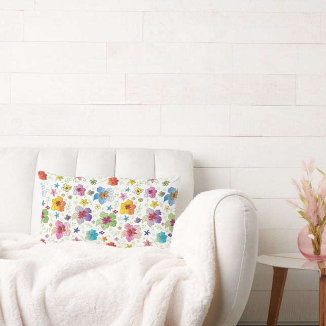 Patrón de flores único Moderno y elegante almohada (Sofá)