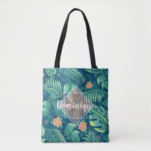 Patrón de follaje tropical Bolsa de tetas personal