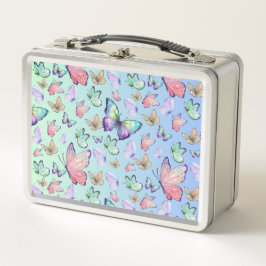 Patrón de fondo de degradado lineal de mariposas