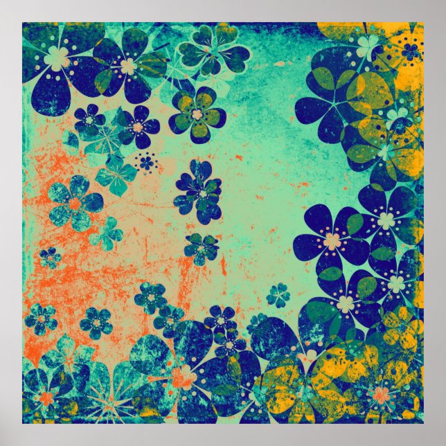 Patrón de fondo floral de arte 3 (Frente)