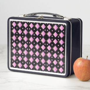 Patrón de forma de diamante rosa de gradiente geom
