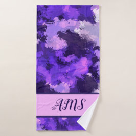 Patrón de formas abstractas púrpura azul y Guay