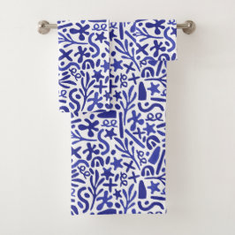Patrón de formas azules