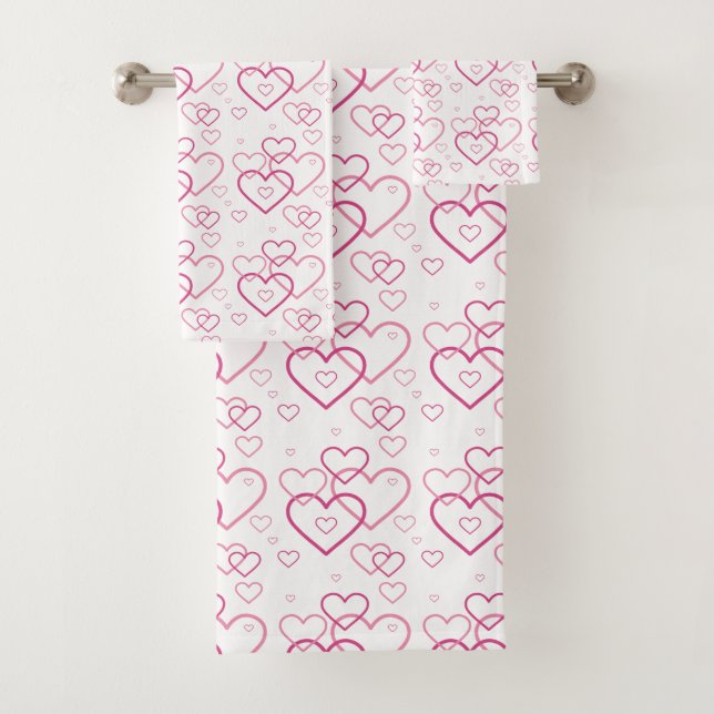 Patrón de formas de corazón rosas (In situ)