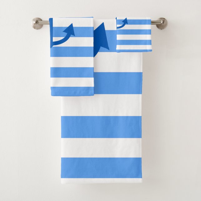 Patrón de franja azul y blanca con anclaje (In situ)