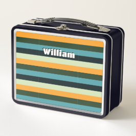 Patrón de franja personalizada Monograma amarillo 