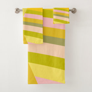 Patrón de franjas abstractas en rosa amarillo páli