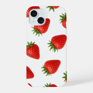 Patrón de Fresa Sin Costuras Fruta Roja Adorable