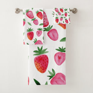 Patrón de fresas cutáneas de acuarela