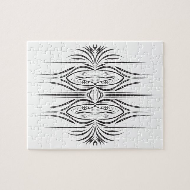 Patrón de frontera artística creativo rompecabezas (Horizontal)