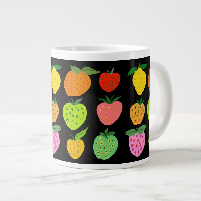 Patrón de fruta colorida taza de café gigante (Derecha)