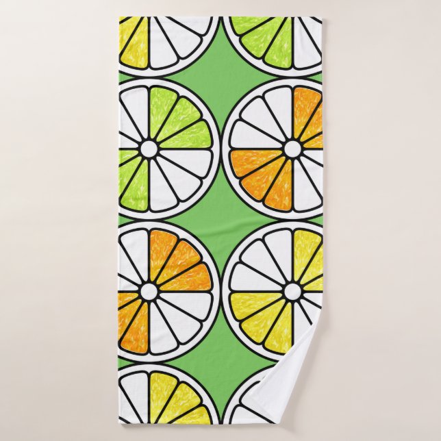 Patrón de fruta sin foco. Ilustracion pintado. Ora (Toalla de baño)