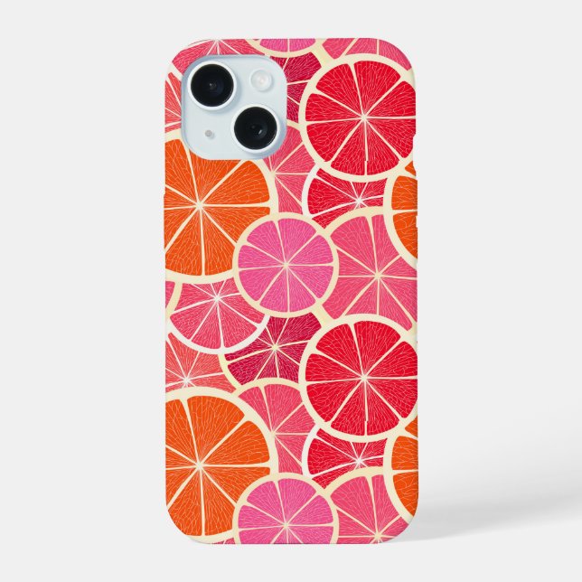 Patrón de frutas de cítricos de naranja y pomelo (Reverso )