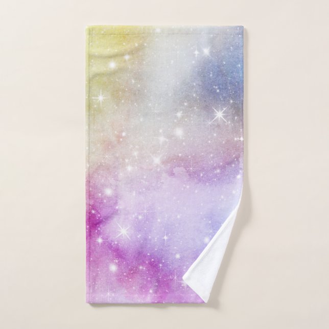 Patrón de Galaxia de Arcoíris Colorido (Toalla de mano)