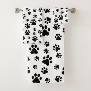 Patrón de garras, garras de perro, negro y blanco