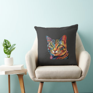 Patrón de gato de Cojín decorativo