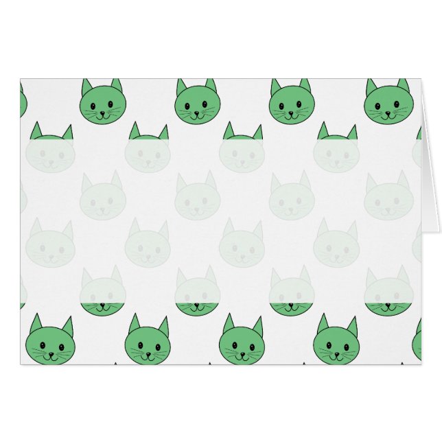 Patrón de gato verde. (Anverso (Horizontal))