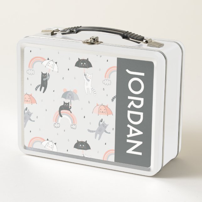 Patrón de gatos con lluvia corta (Anverso)