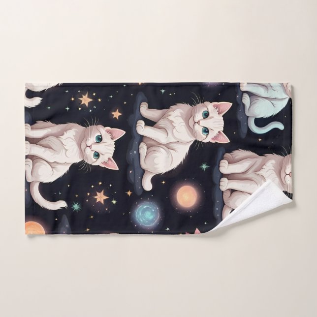 Patrón de gatos de corte (Toalla de mano)