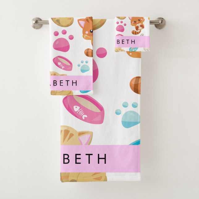 Patrón De Gatos, Gatos Cutos, Kitty, Paws, Tu Nomb (In situ)