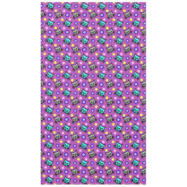 Patrón de gatos pequeños en manteles violeta grand