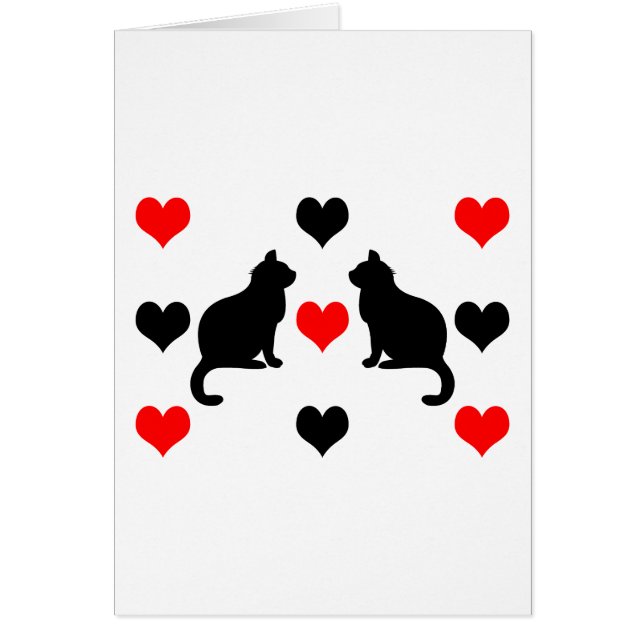 Patrón de gatos y corazones (Frente)