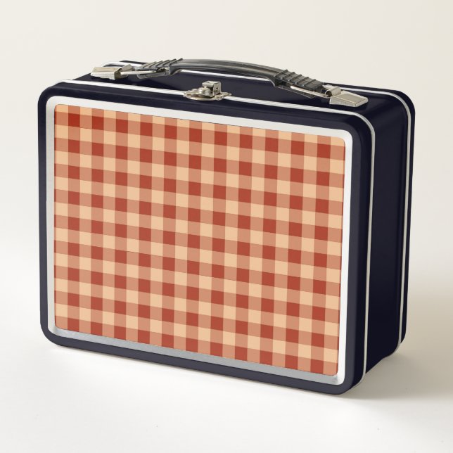 Patrón de gingham a cuadros marrones (Anverso)