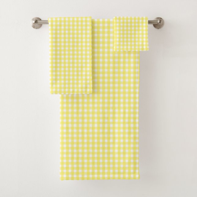 Patrón de Gingham amarillo Pastel (In situ)