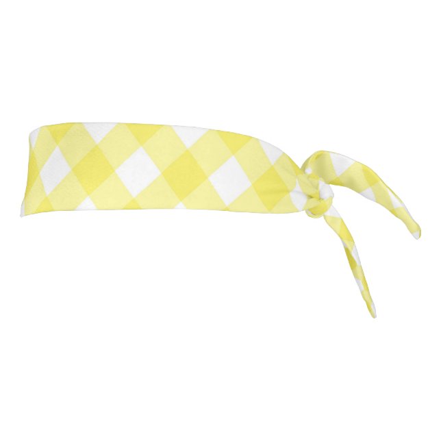 Patrón de Gingham clásico amarillo claro (Girar 90)