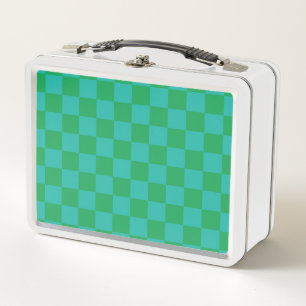 Patrón de Gingham de Green Blue Checkered