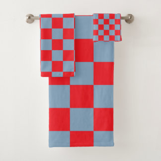Patrón de Gingham de Red Blue Checkered