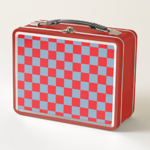 Patrón de Gingham de Red Blue Checkered