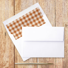 Patrón de gingham naranja quemada de otoño Plaid d