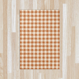 Patrón de Gingham Naranja Quemado de Otoño Plaid