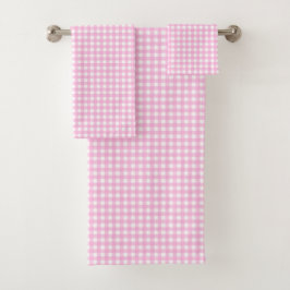 Patrón de Gingham rosa Pastel