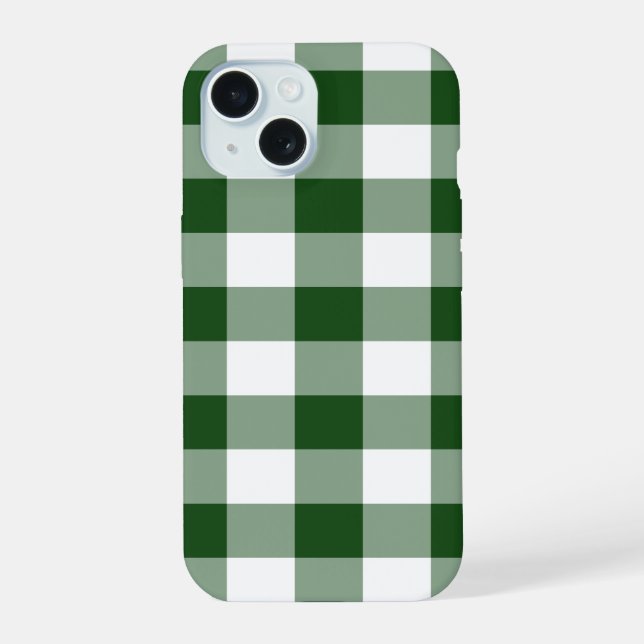 Patrón de Gingham verde y blanco (Reverso )