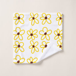 Patrón de girasol amarillo marrón flor floral boho