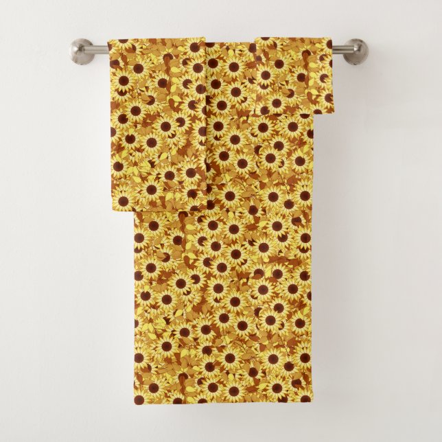 Patrón de girasol, oro, amarillo y marrón (In situ)
