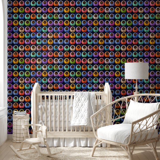 Patrón de globo ocular, papel pintado caprichoso y (Niños)