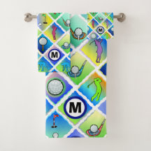 Patrón de golf azul inicial