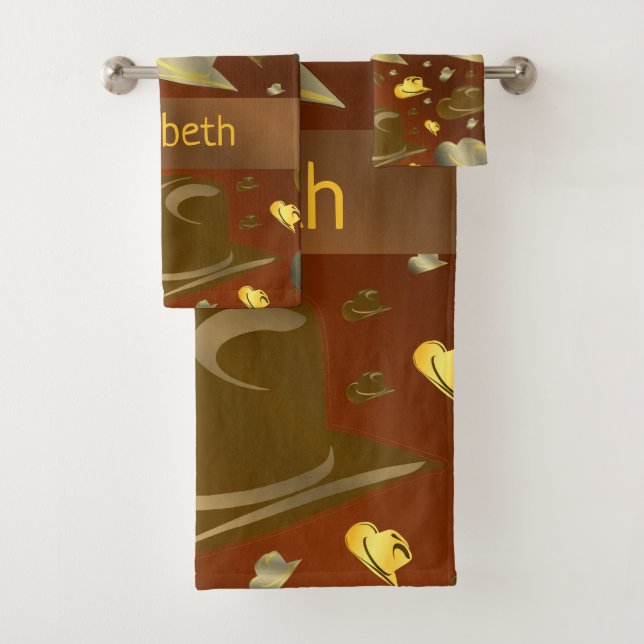 patrón de gorras de vaquero en tonos marrones b (In situ)