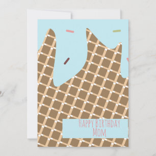 Patrón de gota de cono de helado de verano Cumplea