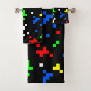 Patrón de gráficos de videojuegos de 8 bits retro
