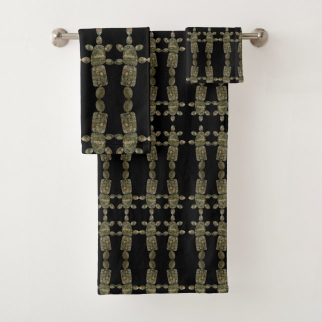 Patrón de guijarros de gemas de sedimentos oceánic (In situ)