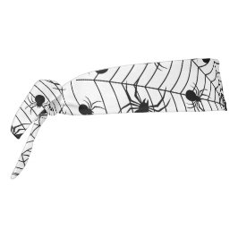 Patrón de halloween de arañas blancas negras