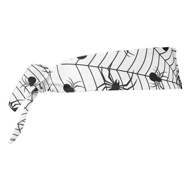 Patrón de halloween de arañas blancas negras (Girar 270)