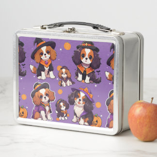 Patrón de halloween de Cute Cavalier King Charles
