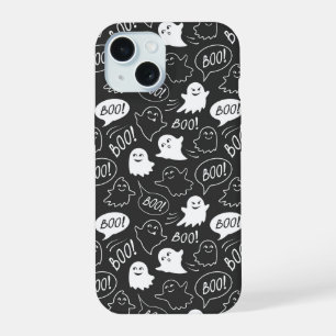 Patrón de Halloween de doodle mono adorable